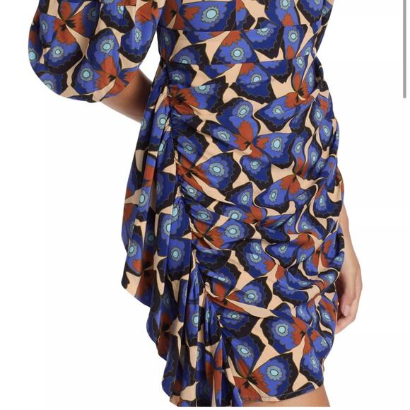 Rhode Pia Butterfly Print Short Sleeve  Mini Dress Size 2 - Picture 3 of 10